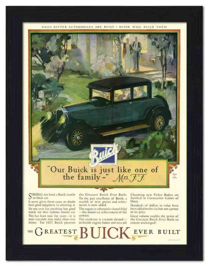 1891 buick 1926 2 Vintage Advert A4 Photo Print