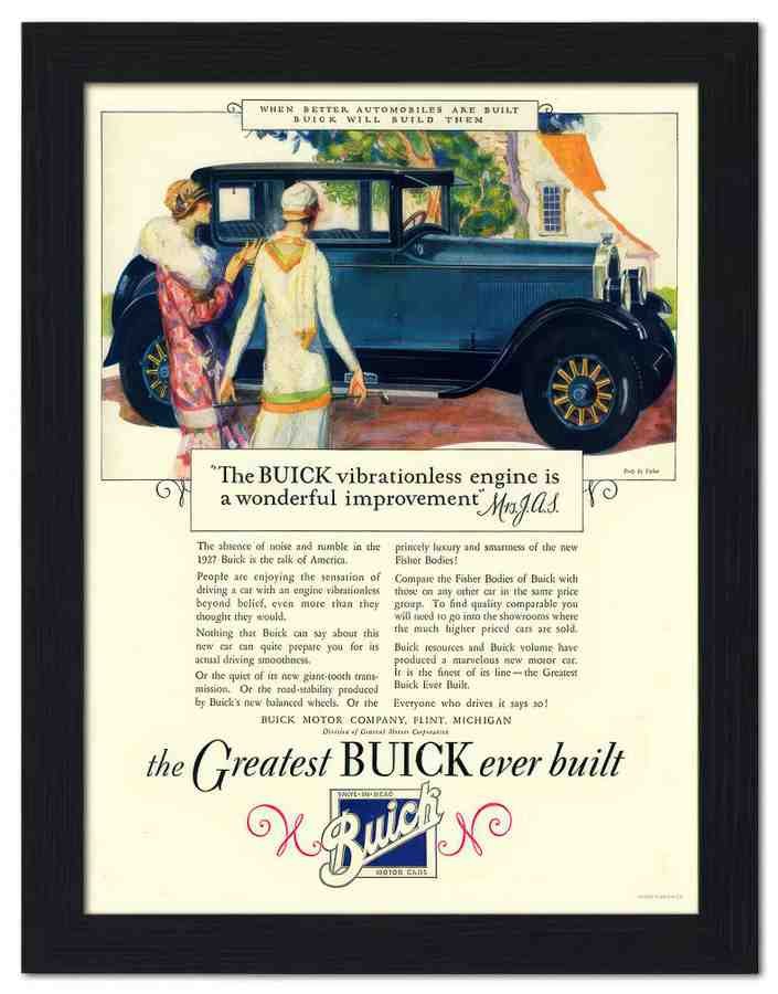 1892 buick 1926 2 Vintage Advert A4 Photo Print