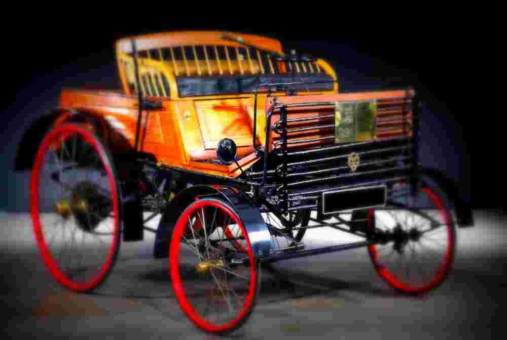 1894 Santler 3 half HP Dogcart A4 Photo Print
