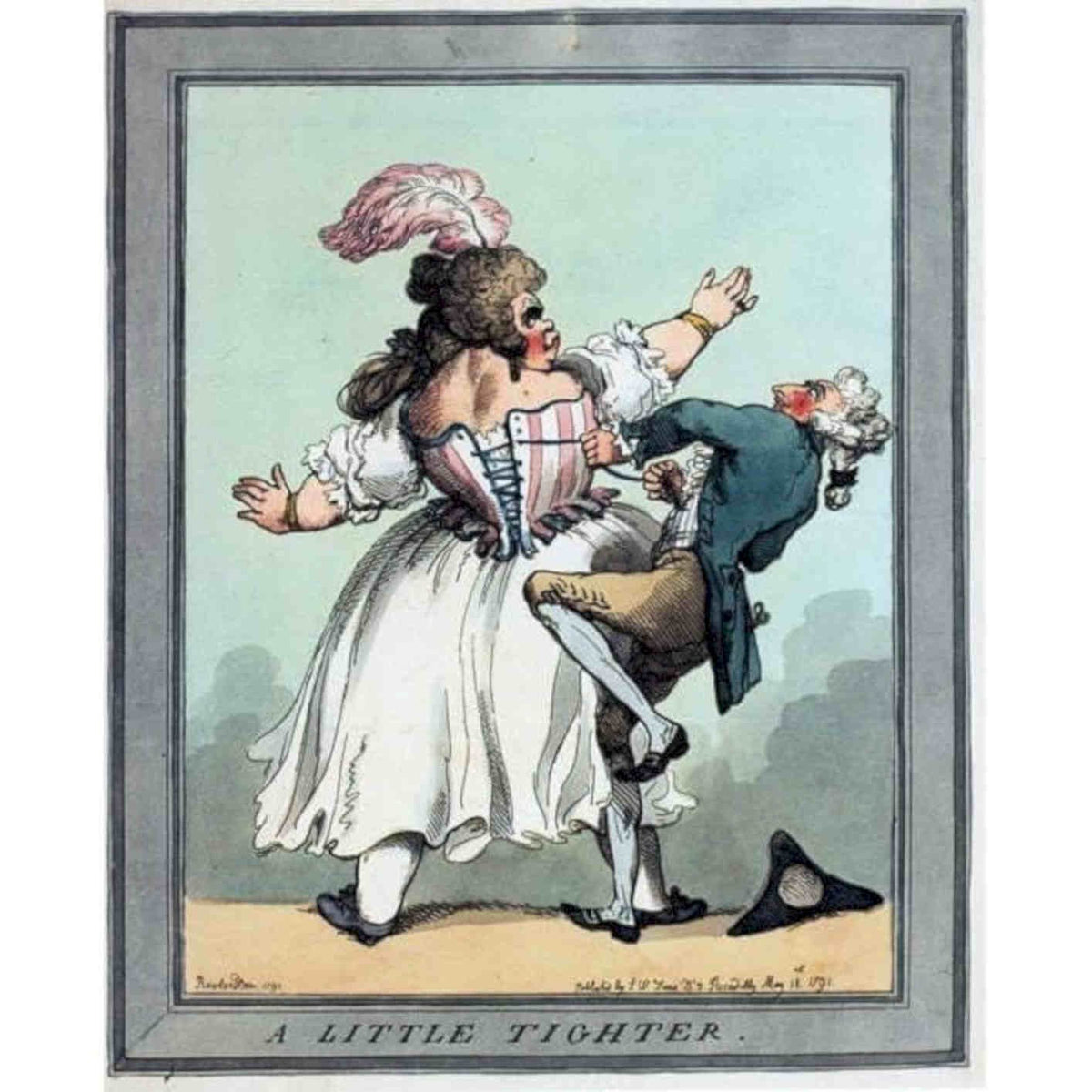 18th C Political Satire Cartoon Tighter Post Vintage Retro Advert Poster A4 Pho