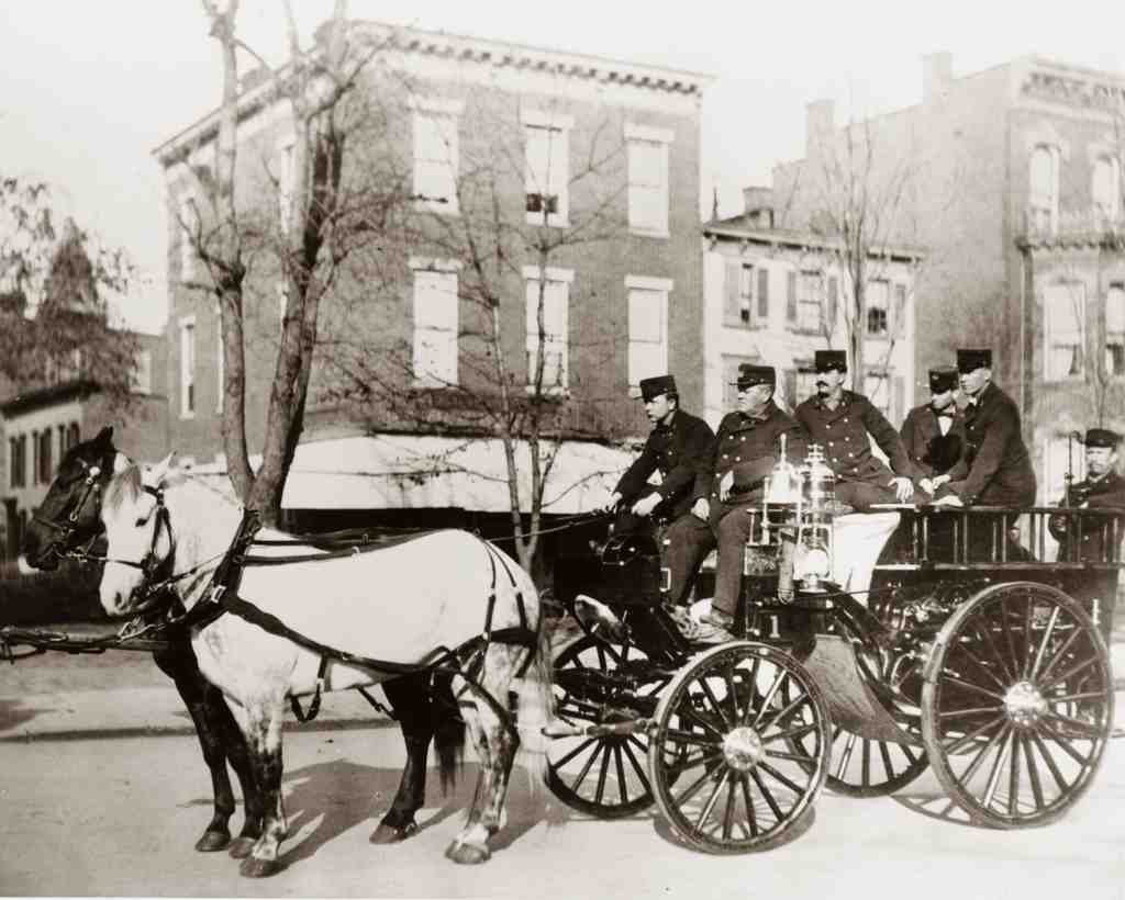 19 Fire Fighting Engine Co 1 Hose Reel Washington Dc Vintage A4 Photo Print
