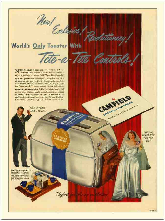 19 toaster wedding 1950s 2 Vintage Advert A4 Photo Print