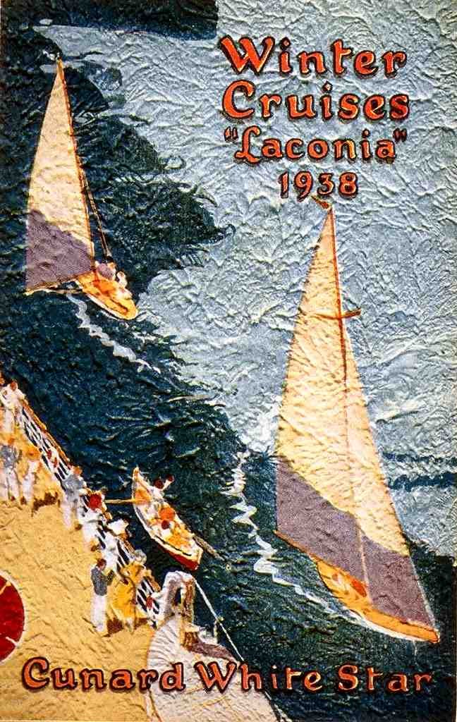 190 Winter Cruises Laconia Vintage A4 Photo Print