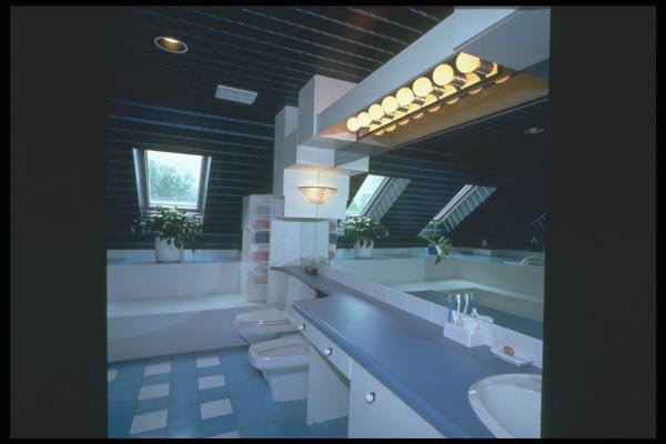190019 Blue On Blue Ensuite A4 Photo Print