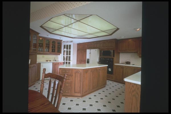 190047 Wooden Light Kitchen A4 Photo Print