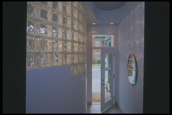 190054 Glass Block Entrance A4 Photo Print