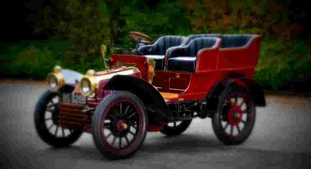 1901 Schaudel 10HP Twin Cylinder Four Seat Rear Entrance Tonneau A4 Photo Print