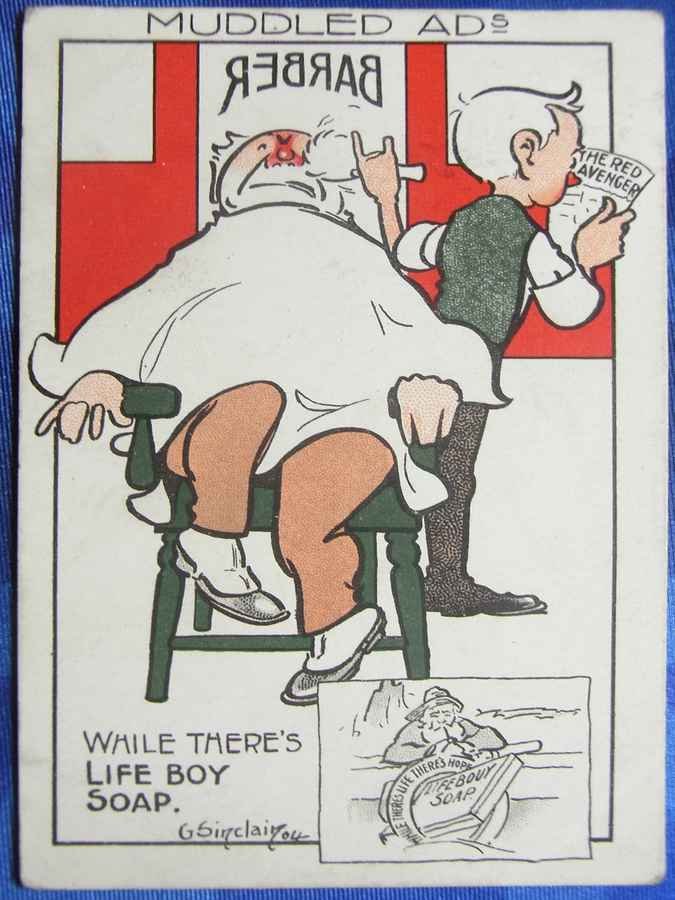 1905 Barber Life Bouy Soap barber advert A4 Photo Print