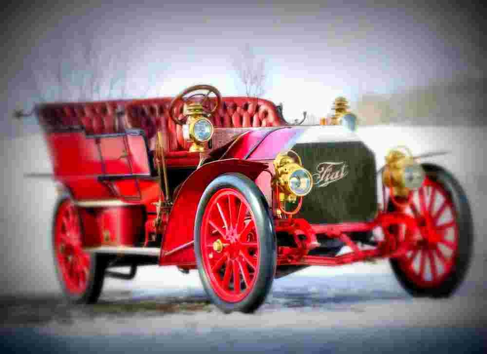 1905 fiat 60hp five passenger touring quinby co A4 Photo Print