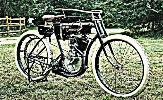 1905 harley davidson motorbike A4 Photo Print