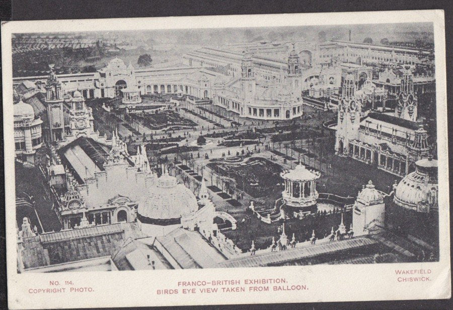 1908 Franco British Exhibition Site Birds Eye View Vintage A4 Photo Print