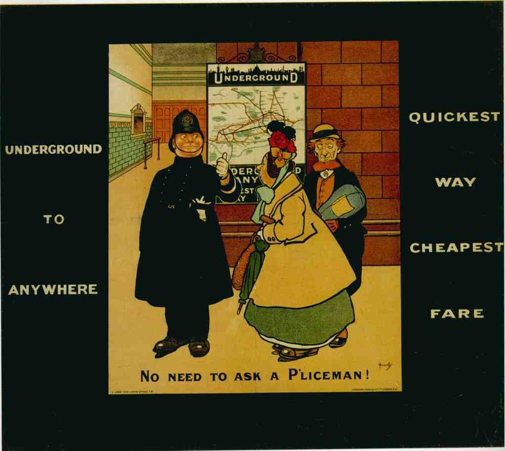 1908 Policeman London Vintage Advert A4 Photo Print