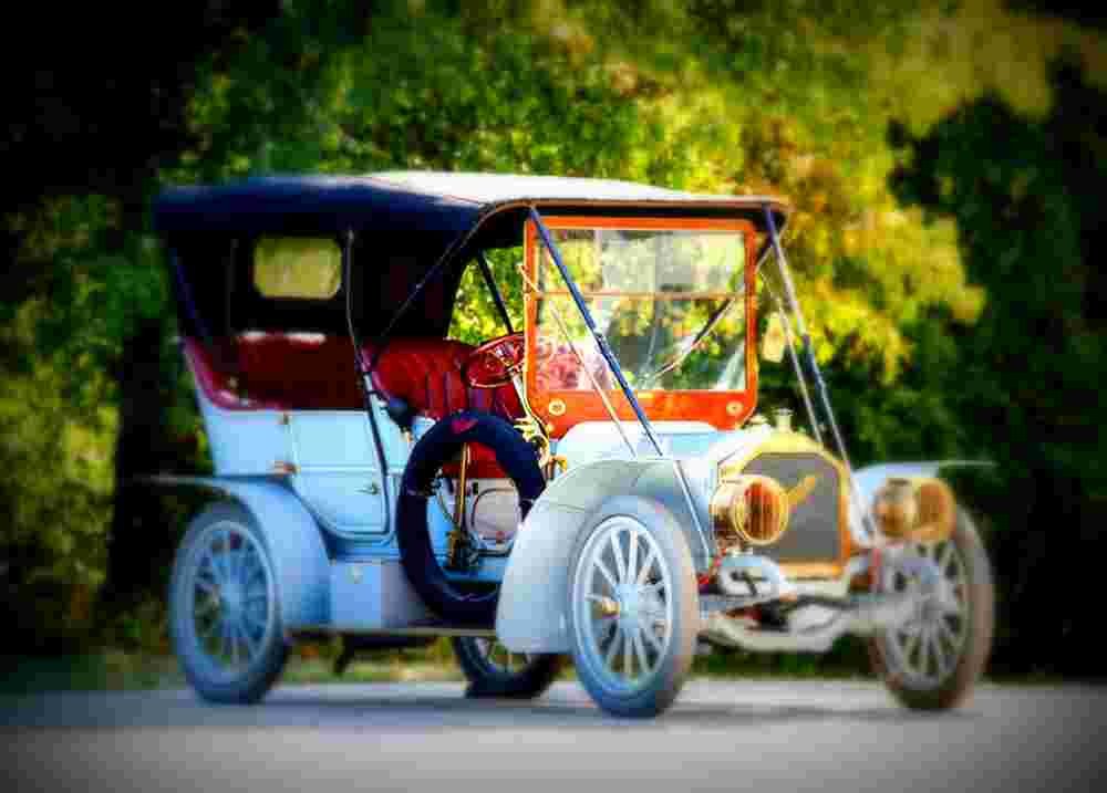 1908 Pullman Model H Light Touring A4 Photo Print