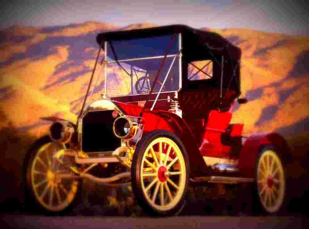 1909 Staver Model ER Roadster A4 Photo Print
