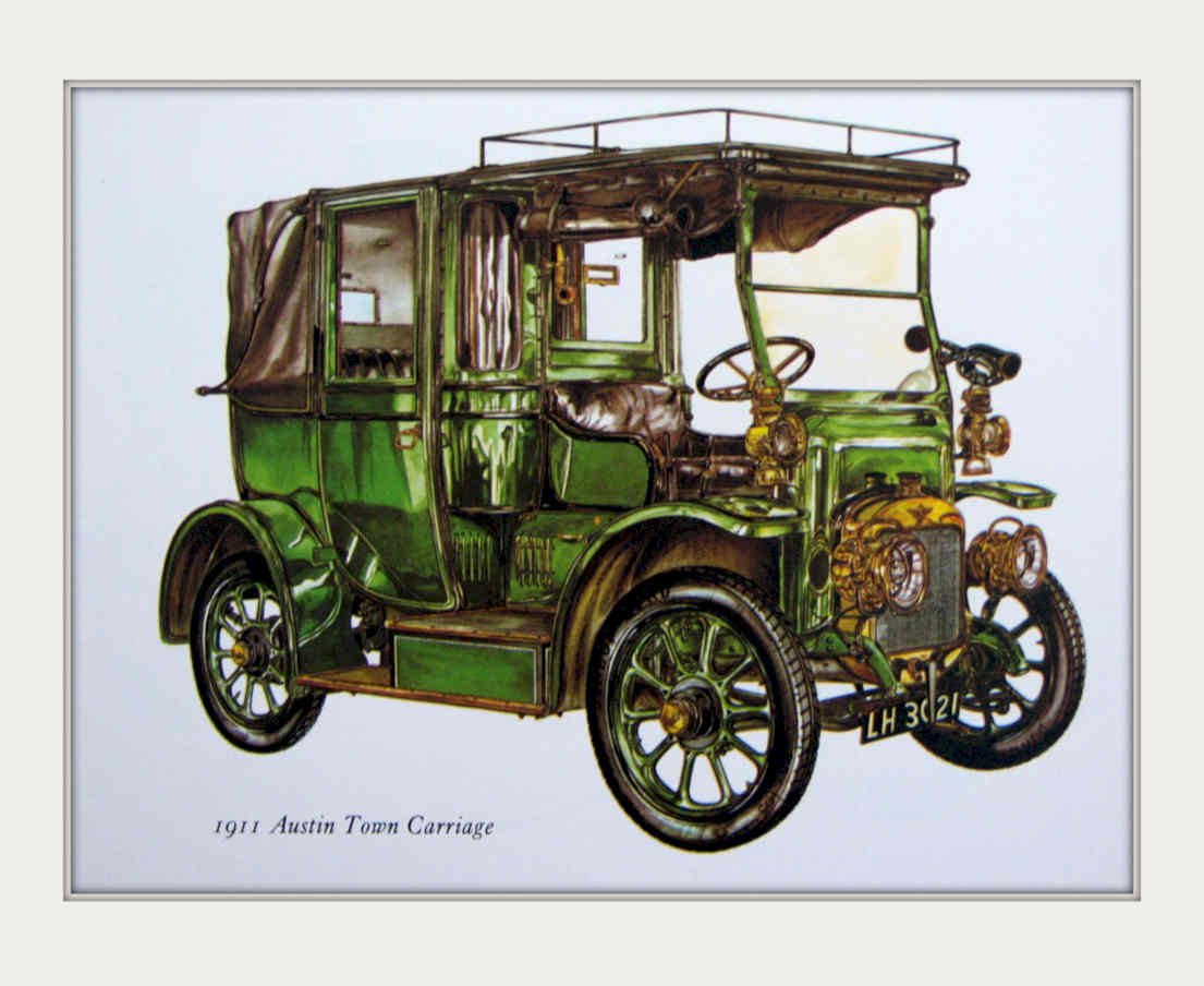 1911 Austin Carriage Vintage Retro Advert Poster A4 Photo Print