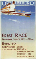 1913 Boat Race London Advert A4 Photo Print