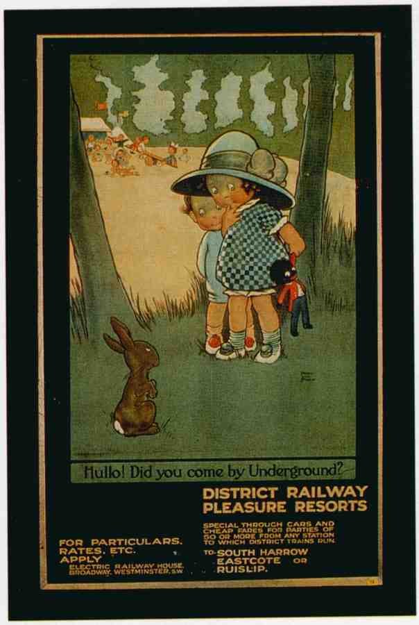 1913 Hullo London Advert A4 Photo Print