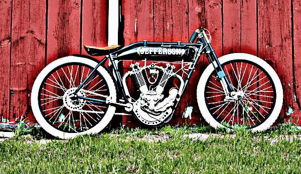 1913 Jefferson Twin motorbike A4 Photo Print