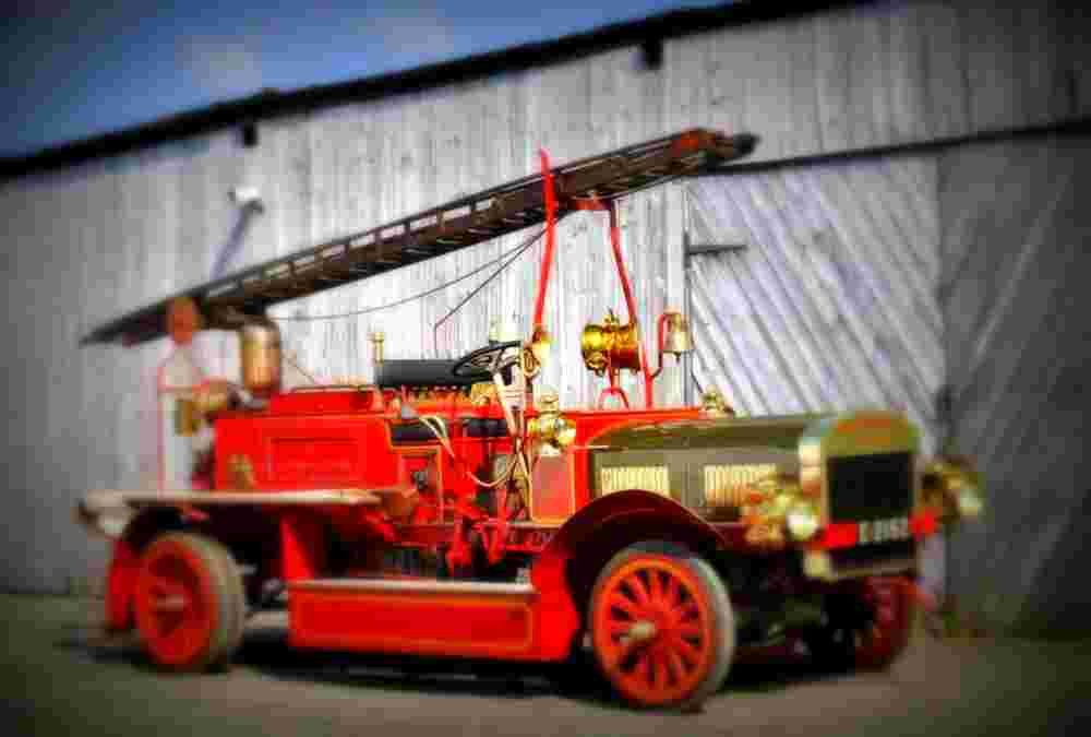 1913 Merryweather Fire Engine A4 Photo Print