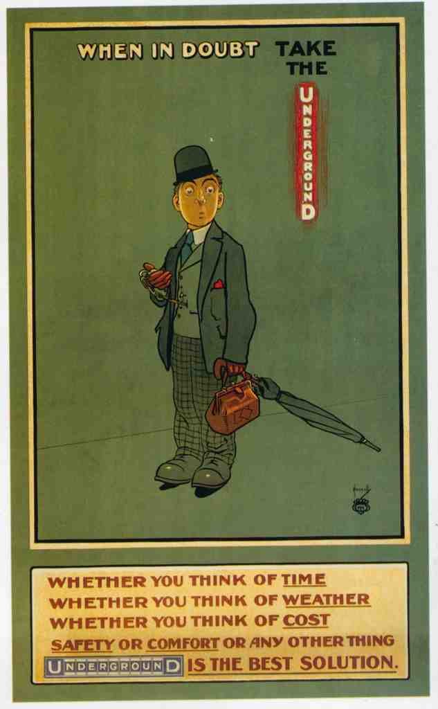 1913 When In Doubt London Vintage Advert A4 Photo Print