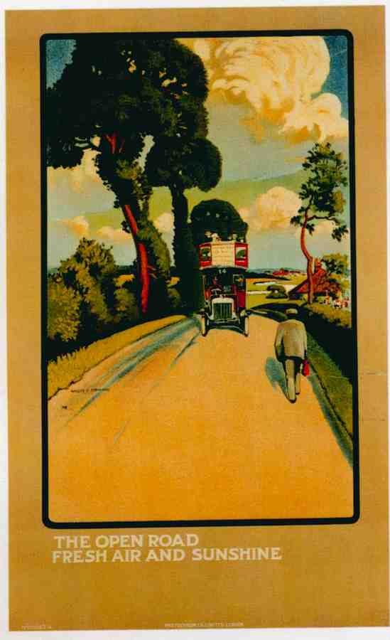 1914 Open Road London Advert A4 Photo Print