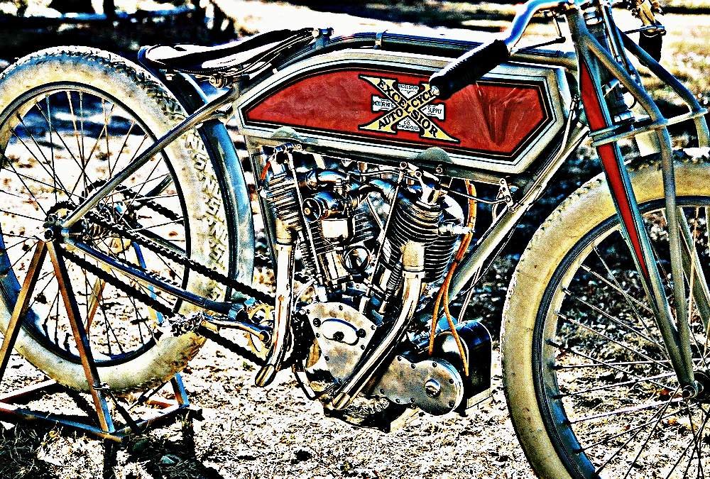 1914 excelsior motorbike A4 Photo Print