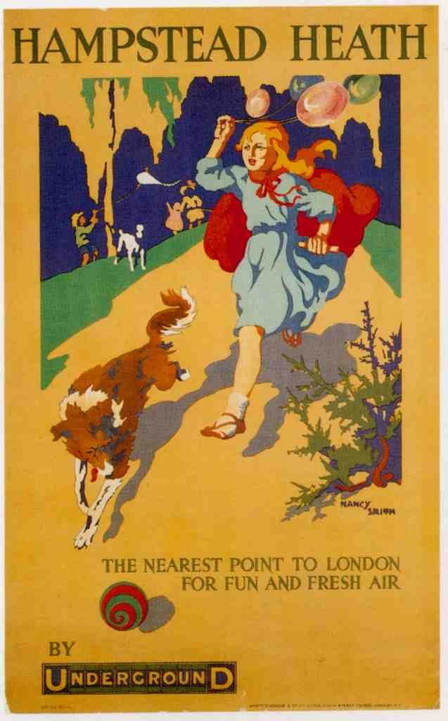 1915 Hampstead Heath London Vintage Advert A4 Photo Print