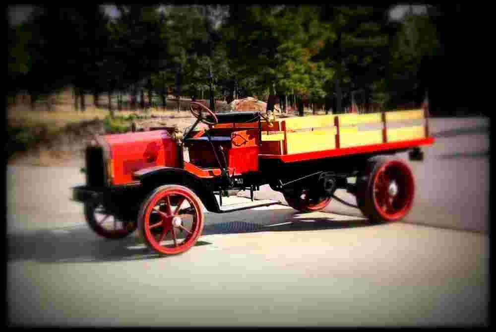 1915 White 5 Ton Stake Bed Truck A4 Photo Print