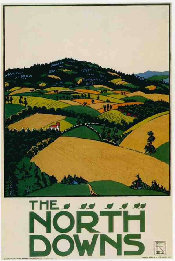 1916 North Downs London Advert A4 Photo Print