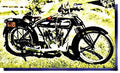 1920 Blue Bird motorbike A4 Photo Print