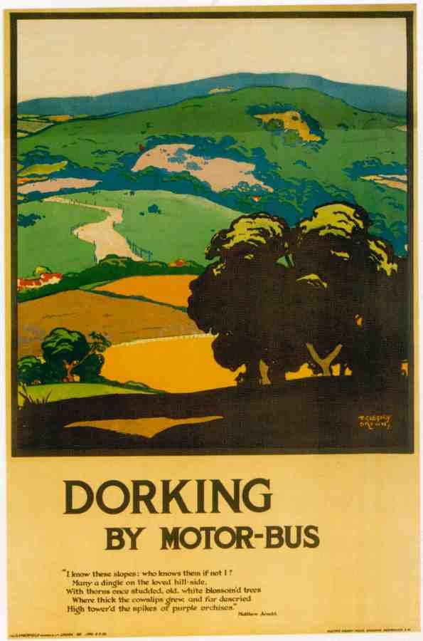 1920 Dorking London Advert A4 Photo Print