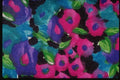 192000 Fuchsia And Aqua Floral On Black A4 Photo Print