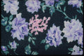 192002 Lilac Floral With Aqua Leaves On Black A4 Photo Print