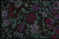 192011 Muted Purple And Green Floral On Black A4 Photo Print