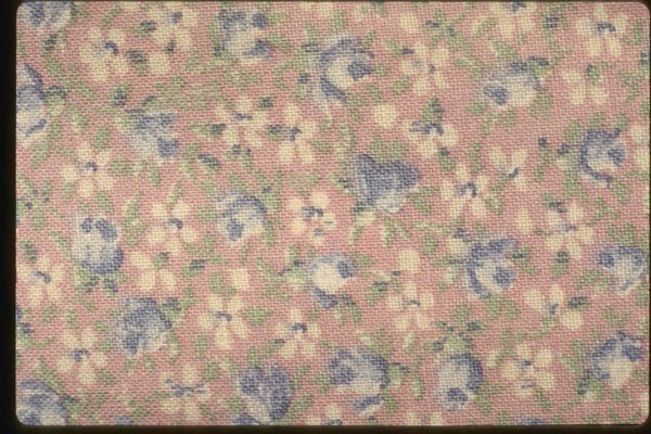192014 Pale Blue And White Floral On Pink A4 Photo Print