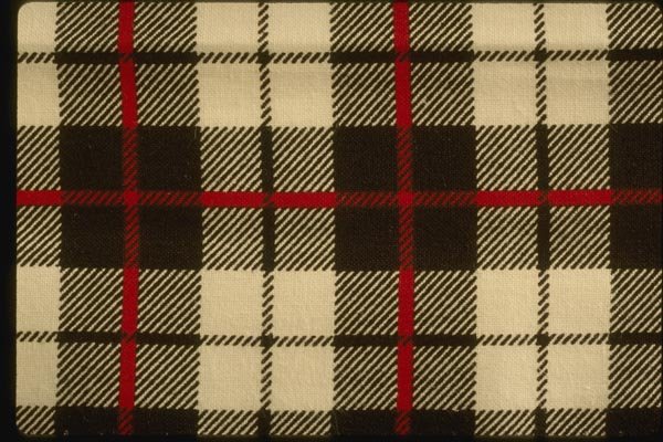 192018 Red, White And Black Tartan A4 Photo Print