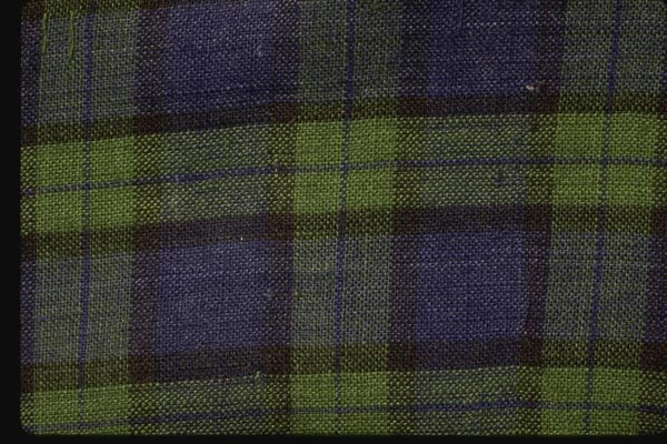 192022 Blue, Green And Black Tartan A4 Photo Print