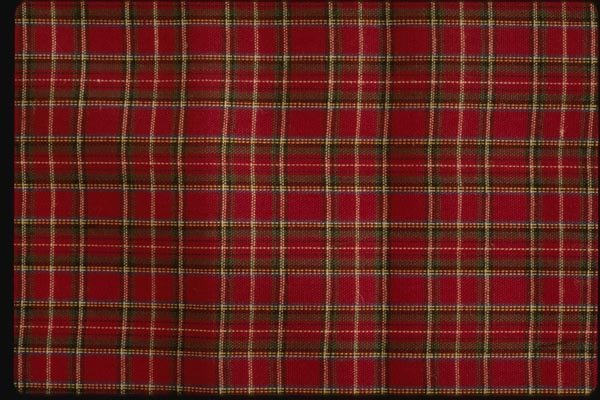 192026 Yellow And Black On Red Tartan A4 Photo Print