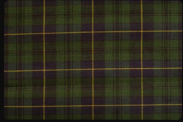 192027 Green And Black With Yellow Tartan A4 Photo Print