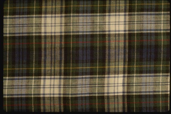 192028 Green And Black With White Tartan A4 Photo Print