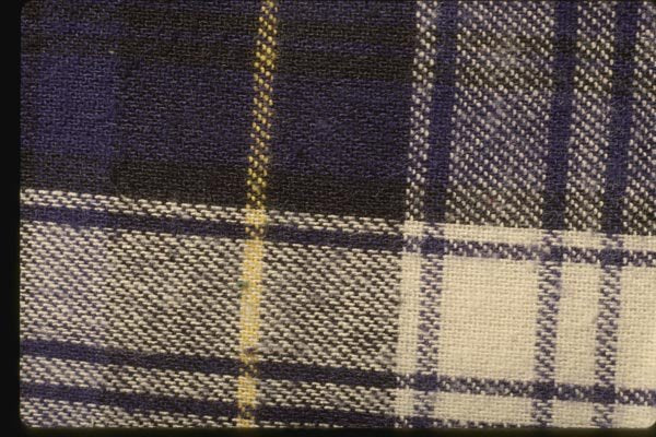 192030 Detailed View Of Black, Yellow And White Tartan A4 Photo Print