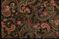 192036 Pastel Floral And Paisley On Black A4 Photo Print