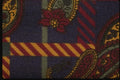 192043 Paisley And Stripes On Black A4 Photo Print