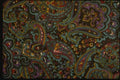 192049 Highly Patterned Blue Paisley On Black A4 Photo Print