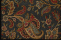 192053 Red, White And Blue Stylized Floral Paisley A4 Photo Print