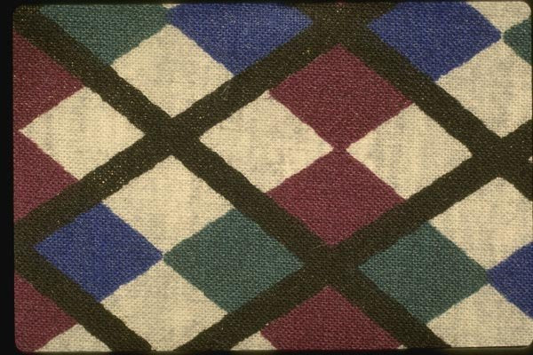 192058 Red, Blue, Green, White And Black Diamond Plaid A4 Photo Print