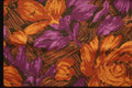 192064 Large Purple And Orange Floral A4 Photo Print