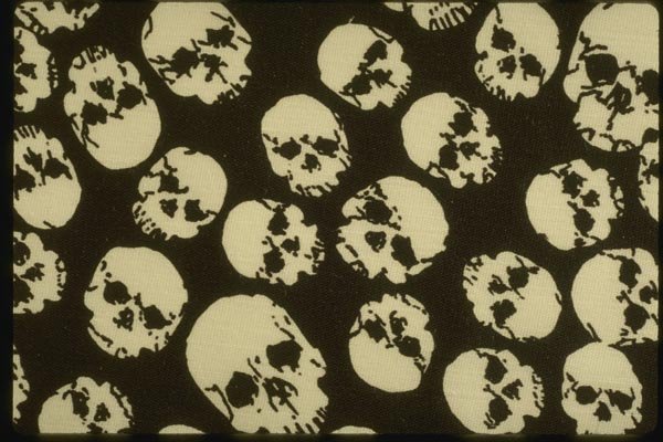 192068 White Skulls On Black A4 Photo Print