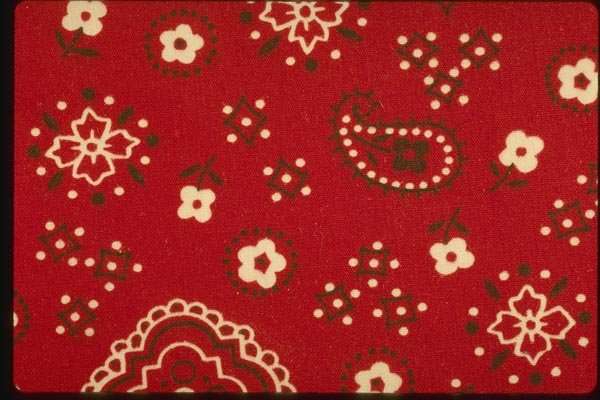 192074 Red And White Bandana Styled Pattern A4 Photo Print