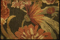 192076 Large Red And Ivory Flowers On Black A4 Photo Print